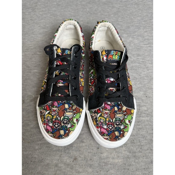 Ground Up Other - Super Mario Bros Sneakers Canvas Shoes Size 4 Boys Ground Up 2022 Multicolor Blk